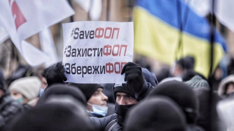 Протести "SaveФоп" під Верховною Радою. Фото: Андрій Якобчук