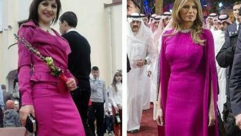 Савченко сама увидела сходство в своих нарядах с образами Мелании Трамп. Фото: соцсети