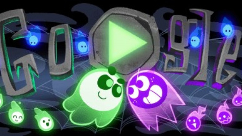 Дудл-гра від Google до Хелловіна-2018. Скріншот: google.cоm.ua