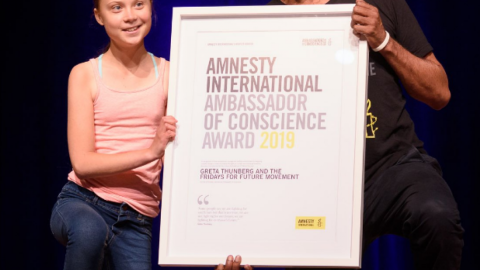 Грета Тунберг і Кумі Найду. Фото:@amnesty