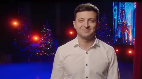 Скріншот відео привітання зі сторінки Зеленського в Фейсбуці