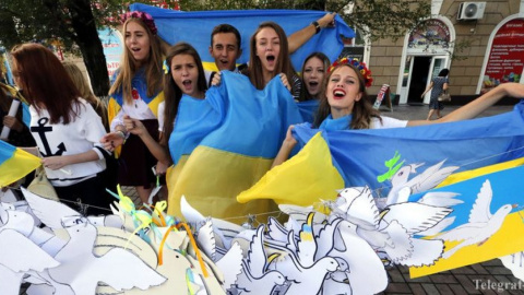 Украинцы отмечают праздник различными мероприятиями. Фото: Telegraf-EPA