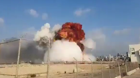 Взрыв в Бейруте. Скриншот видео