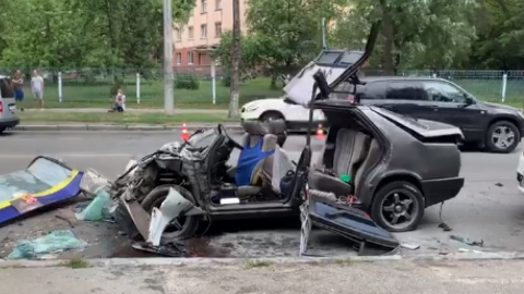 ДТП в Киеве. Скриншот видео