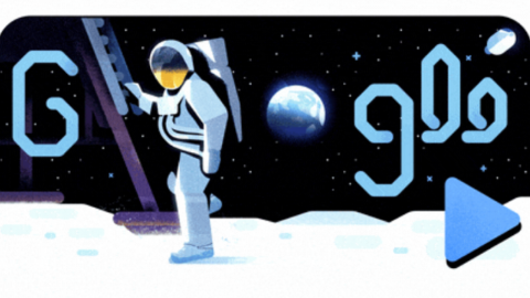 Дудл до 50-річчя висадки на Місяць. Фото: Google 