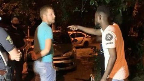 Учасники бійки в Києві. Фото: "Київ Оперативний".