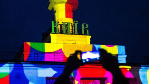 На Почтовой площади стартовал Kyiv Lights Festival