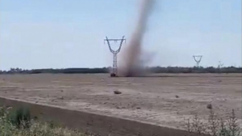 Смерч в Херсонской области. Скриншот видео