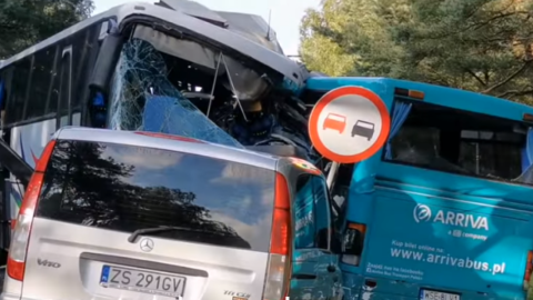 ДТП у Польщі Скріншот відео miastokolobrzeg.pl