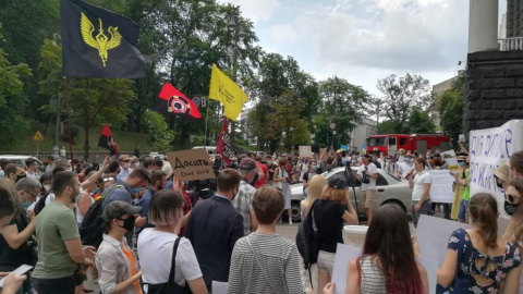 Мітинг проти Шкарлета. Фото: hromadske.radio