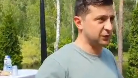 Зеленський Залісся поспілкувався з журналістами. Скріншот відео