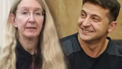 Уляна Супрун и Владимир Зеленский. Коллаж