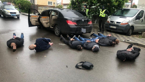 Задержание по подохрению в стрельбе в Броварах. Фото: Нацполиция