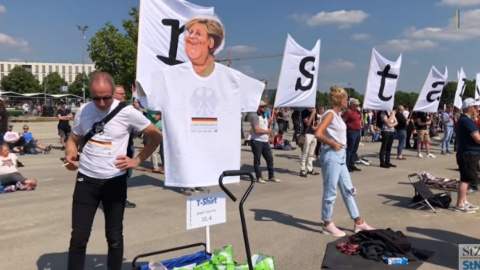 Акція протесту в Німеччині. Скріншот відео Stuttgarter Zeitung & Stuttgarter Nachrichten