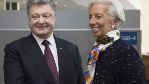 Петро Порошенко і Крістін Лагард