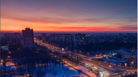 Сьогоднішній захід в Києві віщує сильні морози. Фото: @srgktk