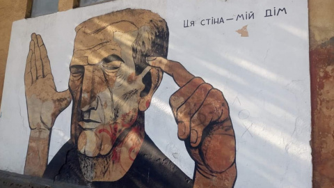 Знищили ще один мурал художника Гамлета Зіньківського. Фото: facebook Svitlana Bondar