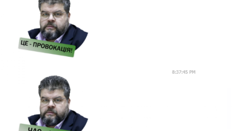 Стікери з Яременком. Скріншот: Telegram