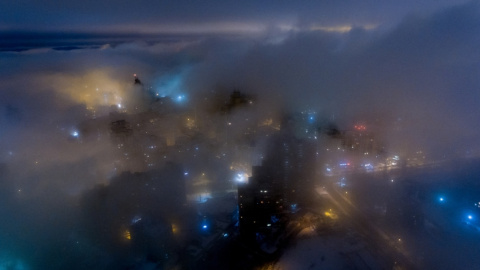 Киев, окутанный туманом