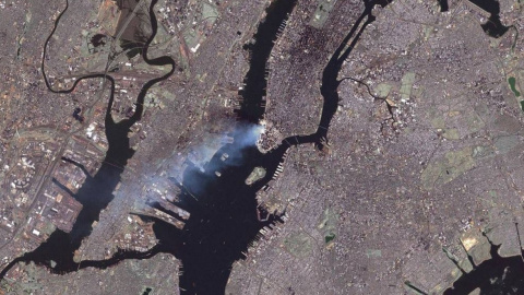 Астронавт заснял последствия теракта. Фото: NASA