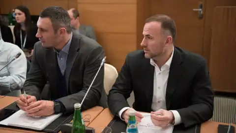 Павло Фукс на прес-конференції опікунської ради меморіального центру "Бабин Яр" Київ, 18 Марта 2017