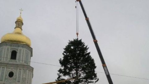 Украсят многострадальную главную ель в воскресенье. Фото: facebook.com/kievtypical