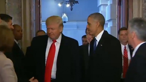 Чем Обама отличается от уходящего Трампа. Скриншот онлайн-трансляции Fox News