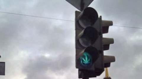 "Конопляний" світлофор у Єкатеринбурзі.