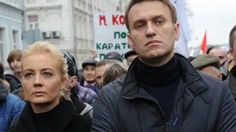 Юлия Навальная и Алексей Навальный. Фото: Коммерсант