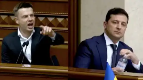 Алексей Гончаренко и Владимир Зеленский. Фото: Youtube