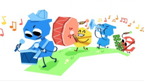 Дудл символизирует флаг праздника. Скриншот Google