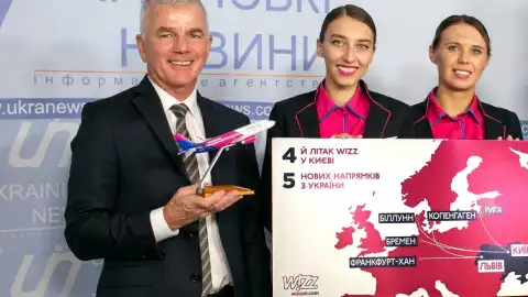 Авиакомпания Wizz Air отметила 10-летие с момента прилета ее первого самолета в Украину

