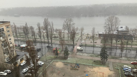 Снег в Киеве. 