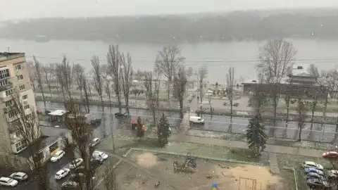 Снег в Киеве. 