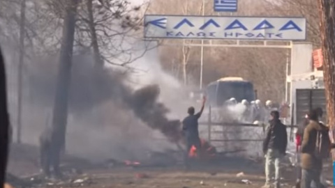 Турецко-грецкая граница. Скриншот видео AFP News Agency