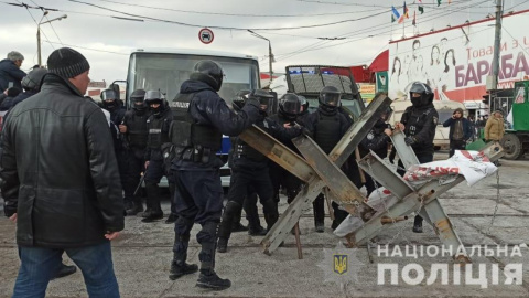 Сутички в Харкові. Фото: прес-служба Нацполиции