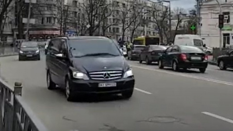 Кортеж Ердогана. Скріншот відео Лайф Київ