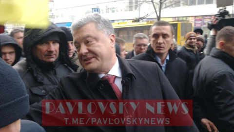 Порошенко в ГБР. Скриншот видео