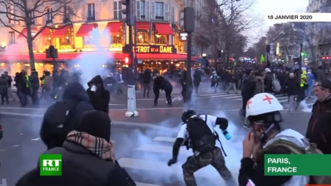 Протести у Франції. Скріншот RT France