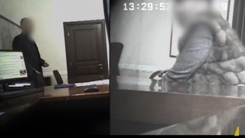 Хабар прокурору. Скріншот відео НАБУ.