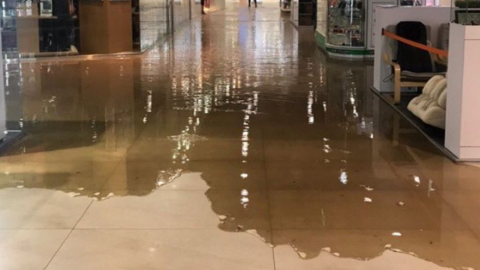 Фото дня: из-за "потопа" в ТРЦ Ocean Plaza эвакуируют людей
