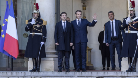 Володимир Зеленський і Еммануель Макрон. Фото: прес-служба Президента