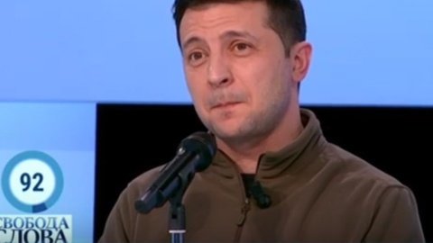 Володимир Зеленський Скріншот ефіру "Свобода слова Савіка Шустера"
