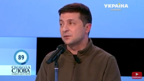 Володимир Зеленський Скріншот ефіру "Свобода слова Савіка Шустера"