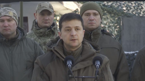 В день ВСУ Зеленский приехал к военным на передовую Донбасса