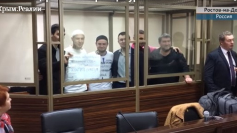 Суд по справі "Хізб ут-Тахрір". Скріншот відео "Крим Реалії" 