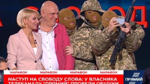 Захоплення "Прямого". Скріншот Телеканал Прямий / YouTube