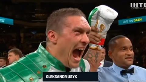 Олександр Усик. Скріншот відео Інтер