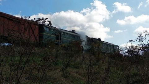 Вантажний потяг загорівся в Чернівецькій області