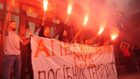Акція протесту проти звільнення Цемаха. Фото: Нацкорпус